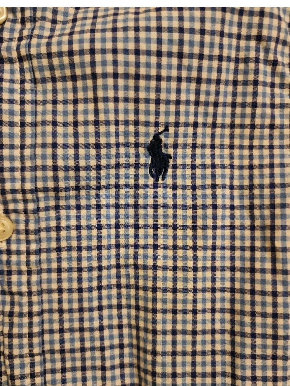 Ralph Lauren Boys 2T Blue Plaid Long Sleeve Button Down